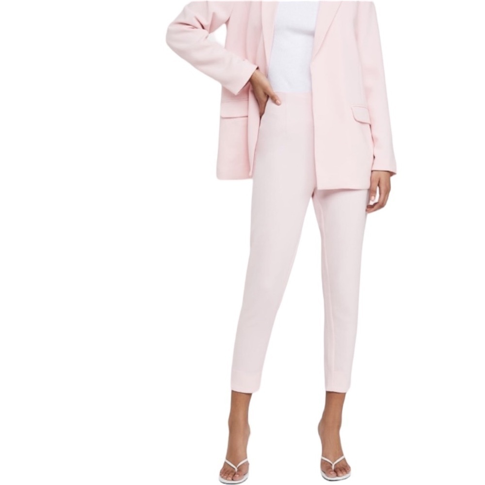 Cupcakes and Cashmere Veletta High-Waisted Pink Suit Pants Size 4